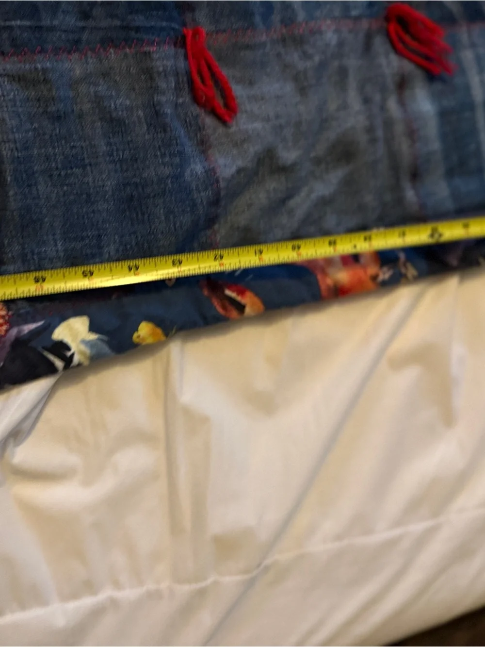 Handmade Denim Patchwork Throw 5ft x4ft